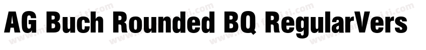 AG Buch Rounded BQ RegularVersion 0字体转换